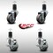 Service Caster 3'' SS Gray Poly Wheel Swivel 1-5/8'' Expanding Stem Caster Set 2 Brakes, 4PK SCC-SSEX20S314-PPUB-2-TLB-2-158 - alternate 3